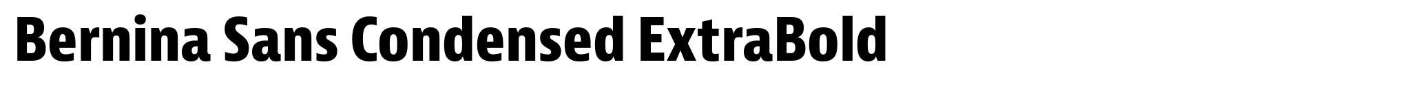 Bernina Sans Condensed ExtraBold image